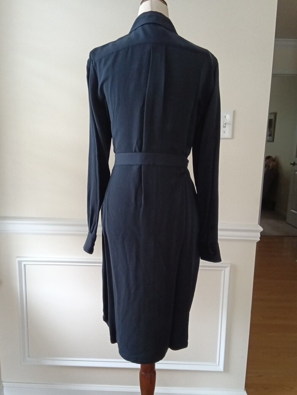 Brooks Brothers Dark Navy Button-Front Dress - Picture 5 of 7